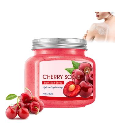 Exfoliating Clarifying Scrub, Exfoliating Body Scrub, Body Scrub Natural Brazilian Coffee, Gentle Exfoliating Orange Body Scrub, Body Cleansing Exfoliating Dead Skin (350g, Cherry)