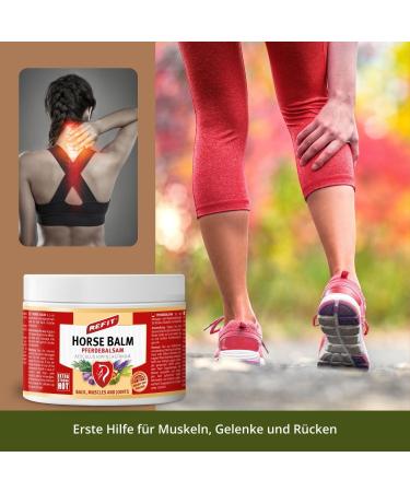 Refit Horse Balm Extra Strong Hot XXL 500ml - Powerful Warming Gel with Mountain Gel & Arnica for Pain Relief in Back Muscles & Joints - Immediate & Long-Term Effect - Buy Online on GoSupps.com