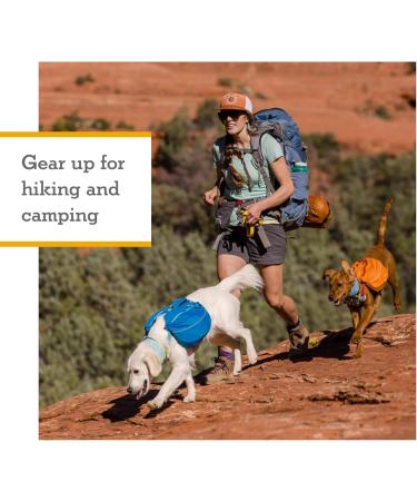 Luffwear Approach Pack - Portable Pet Hiking Bag with Integrated Dishes & Bags | Campfire Orange Medium | Best Camping Accessories for Dogs - Buy Online on GoSupps.com