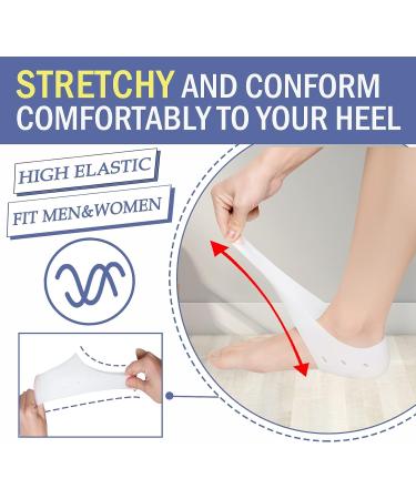 Silicone Heel Cups (8PCS) for Heel Pain Relief & Protection - Breathable Cushion for Plantar Fasciitis, Tendonitis, Spurs, & Cracked Heels - Unisex Heel Protectors - Buy Online on GoSupps.com