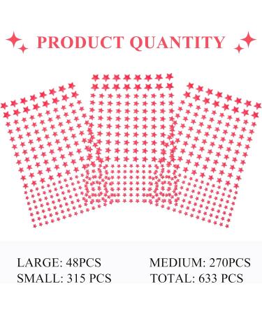 Glow in The Dark Stars Decals Decor 633 Pcs Luminous Dot Stars 3D Starry Stars Glow in The Dark Stickers for Ceiling or Wall and Kids Bedroom Decor Pink - Buy Online on GoSupps.com