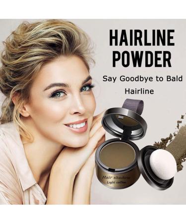 Instant Hairline Shadow Powder for Grey Hair Root Concealer - Light Coffee | Wind & Sweat Proof | Men & Women | Eyebrows & Beard Line Coverage - Buy Online on GoSupps.com