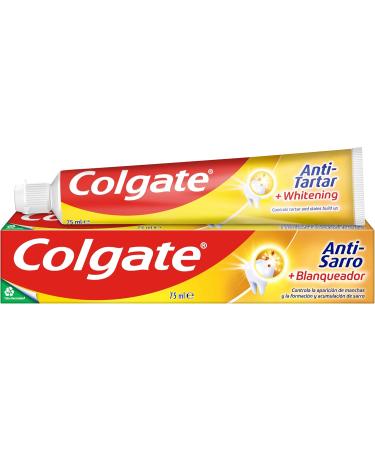  Colgate Colgate Antisarro & Whitening Toothpaste Tartar Fighting Bright and Healthy Teeth Strengthens Your Teeth for the Whole Family Clinically Tested Pack 12 x 75 ml - Buy Online on GoSupps.com