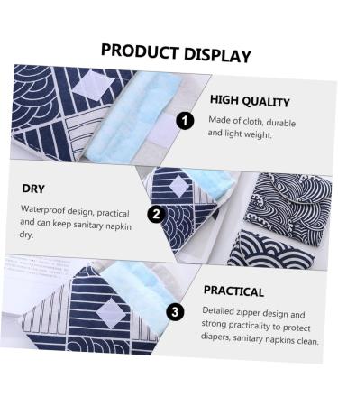3-Piece Set Storage Bags for Women's Bandages | Menstrual & Breastfeeding Holders | High Capacity Fabric Organizers in Assorted Colors - 14x12cm - Buy Online on GoSupps.com