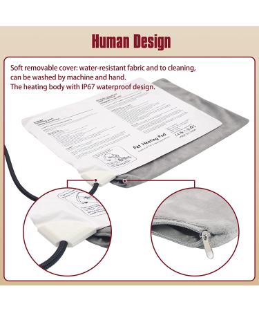 Cat Bed Mat for Indoor Cats & Small Dogs - Electric Heating Pad with Chew Resistant Cord and Removable Fleece Cover - Buy Online on GoSupps.com
