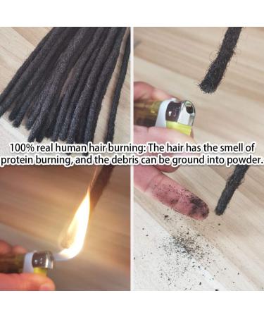 DAIXI 100% Real Human Hair Dreadlock Extensions - 6-18 Inch, 30 Strands, Custom Thickness, Dyeable & Curly - Handmade for Men & Women - Buy Online on GoSupps.com