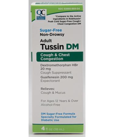 Quality Choice Tussin DM Expectorant & Cough Suppressant Non-Drowsy Sugar Free 4 fl oz