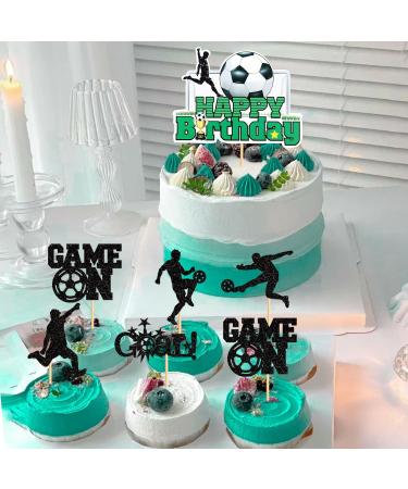 Keaziu 25 Pack Soccer Cupcake Topper Sport Theme Cupcake Picks Game Day Soccer Ball Toothpicks Football for Men Boys Birthday Decorations Supplies Man Black Man - Buy Online on GoSupps.com