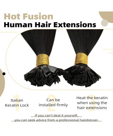 UGEAT Flat Tip Bonding: Real Hair Pre-Bonded Balayage Ombre Keratin Fusion Glue Sticks - Natural Black to Dark Brown & Blond #1B/4/27 (18 Inch 50g/50s) - Buy Online on GoSupps.com