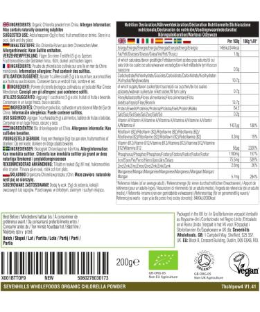 Sevenhills Wholefoods Organic Chlorella Powder 200g - Broken Cell Wall - Pack of 1 - Buy Online on GoSupps.com