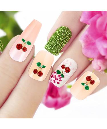 20-Piece 3D Cherry Nail Charms: Red Kawaii Rhinestones for Nail Art DIY - Crystal Jewels for Girls' Nails, Phone, Clothes, Shoes, Bags - Decorative Craft - Buy Online on GoSupps.com