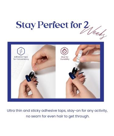 Beetles Press on Nails Short Glossy 6 Solid Colors - 144Pcs White Black Burgundy Red Green Fake Nails with Nail Glue, Adhesive Tabs, and Mini File - for Women and Girls - Buy Online on GoSupps.com