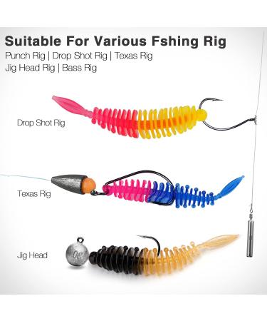 QualyQualy Rubber Trout Fishing Lures - A-40 Pieces 5.7 cm | Artificial Bait for Zander & Perch - Freshwater & Saltwater Fishing - Buy Online on GoSupps.com