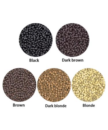 500 Pieces Dark Brown 3.0mm Silicone Lined Nano Rings Micro Links Beads for Hair Extensions - Premium Quality Hair Beads - Buy Online on GoSupps.com