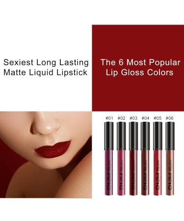 Buy 3Pcs Matte 24-Hour Liquid Lipstick Set - DNM Dark Red Purple Long Lasting Waterproof Lip Stain Gift Set - Buy Online on GoSupps.com