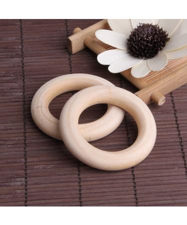5 Pieces Natural Wooden Baby Tooth Rings - 55mm Unpolished Necklace & Bracelet for Tinkering | Eco-Friendly Easter Decorations - Buy Online on GoSupps.com
