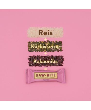 Buy Rawbite Protein Bar | 20g Protein Vegan Gluten-Free | 45 Bio Protein Bars Snack Box | Healthy Snack - 1 Pack (45 x 15g) - Buy Online on GoSupps.com