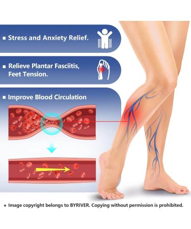 Byriver Foot Massage Slippers for Men - Relieve Plantar Fasciitis Promote Blood Circulation & Reduce Tiredness (05S) 38-39 - Buy Online on GoSupps.com