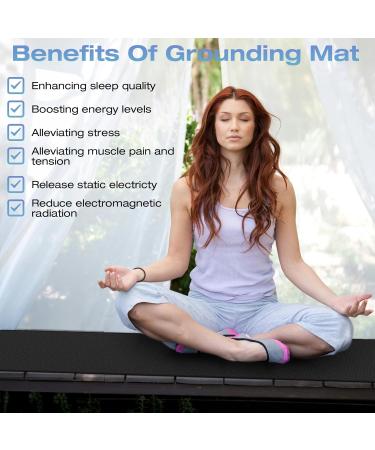 Grounding Mat for Bed | Sleep Better & Enhance Wellness | 27x60 Inches Black Queen - Anti-Slip PU Leather - Buy Online on GoSupps.com