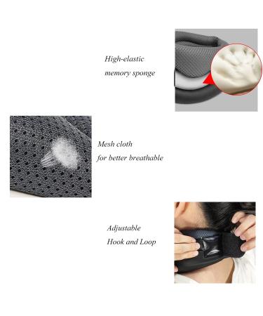 Adjustable Ergonomic Neck Support Brace | Soft Foam Cervical Collar for Pain Relief | Breathable & High Elastic Neck Protector | Grey | Men Women Elderly - Buy Online on GoSupps.com