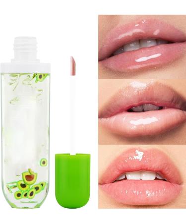 Clear Lip Oil Cute Clear Moisturizing Lip Cosmetics for Women Natural Lip Makeup for Women for Travel Daily Use Wearable Lip Cosmetics for Valentines Day Jingling 1 Avocado - Buy Online on GoSupps.com