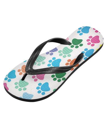 Mnsruu Paw Print Flip Flops XL - Stylish & Comfortable Footwear for Men & Women | International Shipping Available - Buy Online on GoSupps.com