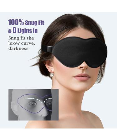 Onaez Sleep Mask for Women & Men - 2023 Improved 3D Nose Channel Design 100% Light-Blocking Soft Contoured Eye Mask for Yoga & Travel - Buy Online on GoSupps.com