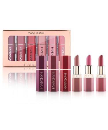 CCbeauty Matte Lipstick Set - 6 Colors Waterproof Long Lasting Nude Lip Stick Gift for Her - Mothers Day Gift Set - Buy Online on GoSupps.com