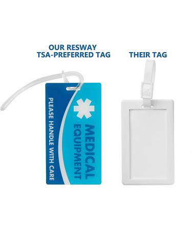 Blue Medical Equipment ID Luggage Tag - Alert for Respiratory Devices | Travel Supplies | Bag Tag Gift - Buy Online on GoSupps.com