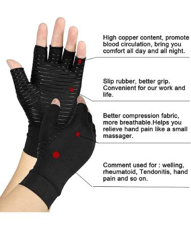 Lizusidtsy Arthritis Compression Gloves Copper Fiber Comfort Arthritis Glove for Rheumatoid Arthritis Carpal Tunnel Therapy Wrist - Buy Online on GoSupps.com