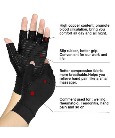 Bainiao Arthritis Compression Gloves Copper Fiber Comfort Arthritis Glove for Rheumatoid Arthritis Carpal Wrist - Buy Online on GoSupps.com