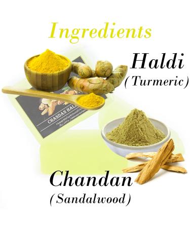 Chandan Haldi Handmade Soap Bar - 125g Sandalwood Turmeric Herbal Bathing Bar Set of 3 | Natural Essential Oils for Healthy Skin | All Skin Types - Buy Online on GoSupps.com