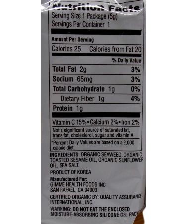 GimMe Organic Non-GMO Gluten Free Vegan Roasted Seaweed Snack Sampler Bundle - Sea Salt, Toasted Sesame, Teriyaki, Hot Wasabi (8 Pack Variety, 0.17 oz each) - Buy Online on GoSupps.com