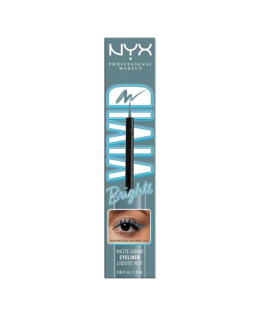 NYX Vivid Brights Liquid Liner - Cyan Simp 01 | Smear-Resistant Eyeliner - Buy Online on GoSupps.com