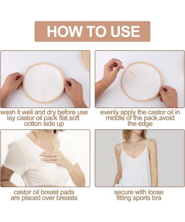 4-Pack Reusable Castor Oil Packs for Breast - Washable & Relaxing | Khaki & White | Eco-Friendly Remedy - Buy Online on GoSupps.com