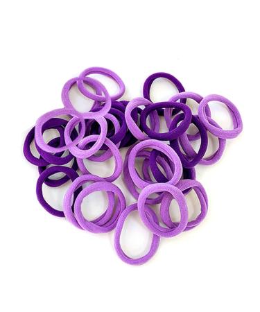 Rpanle 100 Pieces Elastic Hair Ties Hair Elastic Bands Ponytail Holders 2.5 mm Hair Bands Hair Bobbles for Girls (Purple)