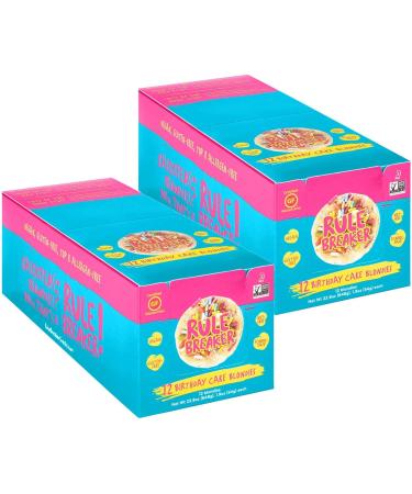 Rule Breakers Birthday Cake Blondie Cookies | Vegan Gluten-Free Snacks | Plant-Based & Allergen-Free | Soft-Baked School Safe Treats | Pack of 24 - 1.9 oz - Buy Online on GoSupps.com