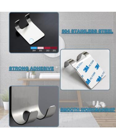 Flywave Shaver Bracket - 4 Piece Self-Adhesive Stainless Steel Razor Holder for Bathroom Kitchen & Bedroom - Buy Online on GoSupps.com