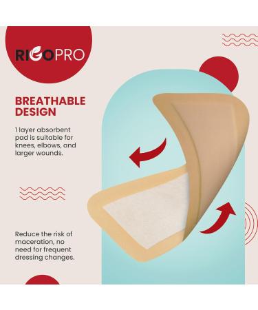 Sheer Bandages 3 x4 - Sterile Latex-Free Large Band Aids for Wounds | 50 Count - Comfortable Moisture-Wicking Adhesive Dressings - Buy Online on GoSupps.com