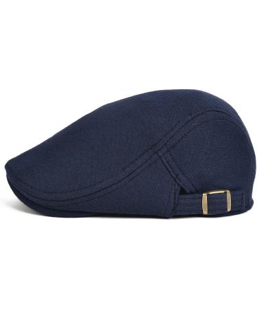 VOBOOM Men Newsboy Cap Navy - Cotton Flat Ivy Gatsby Driving Hat - Buy Online on GoSupps.com