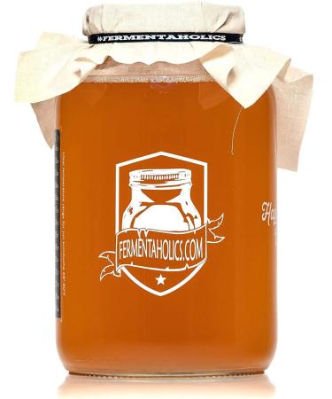Organic Fermentaholics Kombucha SCOBY with 12oz Starter Tea - Live Culture for 1 Gallon Batch - Buy Online on GoSupps.com