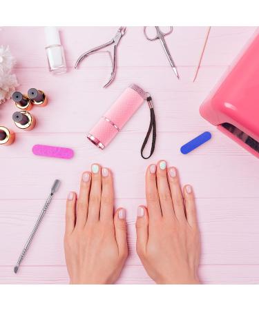 Chumia Mini UV LED Nail Lamp for Gel Nails - Portable Manicure Tool with Nail Cuticle Pusher and Files (Pink) - Buy Online on GoSupps.com