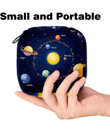 Menstruation Pad Bag with Zipper - Stylish Sun & Galaxy Collection for Women & Girls | Tampons & Napkin Storage - Buy Online on GoSupps.com