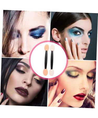 AUTSUPPL 100pcs Double Ended Eyeshadow Brush Double-sides Eye Brush Eye Makeup Applicator Cosmetic Tool Latex Sponge Eyeshadow Makeup Tool Sponge Brush Sponge Eyeshadow Stick 6.5x1.3cm Black - Buy Online on GoSupps.com