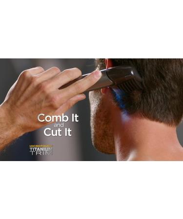 Micro Touch Titanium Trim PRO - Rechargeable Lighted Hair Cutting Tool & Body Groomer for Precision Grooming - Black - Buy Online on GoSupps.com