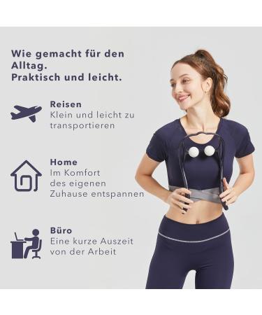 Healable Neck Massage Device - Shiatsu Trigger Point Massage for Pain Relief - Best Fitness Accessory for Relaxation - Buy Online on GoSupps.com