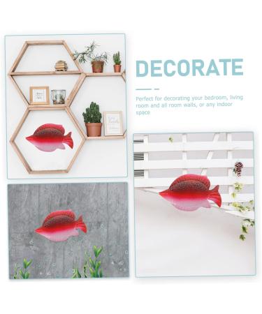 Abaodam Iron Fish Pendant Home Goods Home Decor Decoraciones Para Salas De Casa Creative Iron Fish 3d 30x17cm Red - Buy Online on GoSupps.com