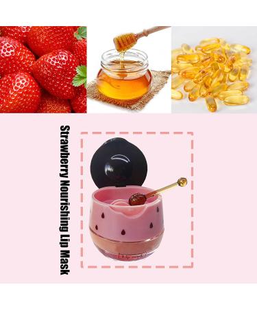 Honey & Strawberry Bee Balm Lip Balm Set for Moisturizing and Exfoliation - 2PCS - Buy Online on GoSupps.com