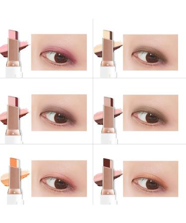 Freeorr Double Colors Gradient Eyeshadow Stick 6 Colors Waterproof Glitter & Matte Finish - Buy Online on GoSupps.com