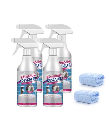 Bathroom Descaler Spray Bathroom Foam Cleaner Spray Bathroom Descaler Cleaner Limescale Cleaner Shower Stubborn Stains Cleaner All-Purpose Bubble Cleaner (4pcs)